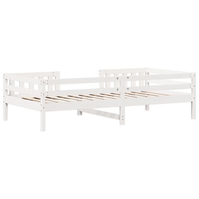 vidaXL Rama łóżka, biała, 100 x 200 cm, lite drewno sosnowe