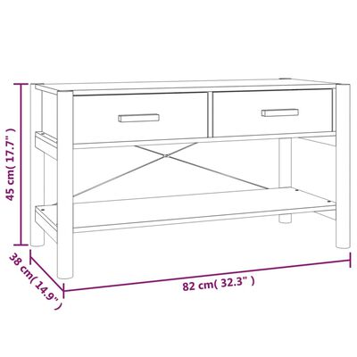 vidaXL Szafka pod TV, biała, 82x38x45 cm, materiał drewnopochodny