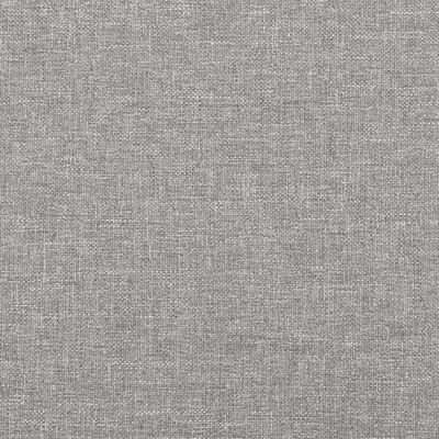vidaXL Łóżko kontynentalne z materacem, jasnoszare, tkanina, 140x190cm