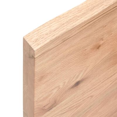 vidaXL Blat do łazienki, jasnobrązowy, 100x60x(2-4) cm, lite drewno