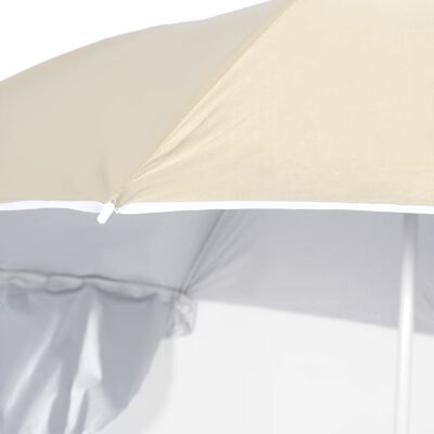 vidaXL Parasol plażowy ze ściankami bocznymi, piaskowy, 215 cm