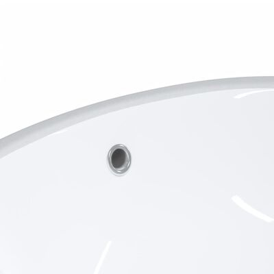 vidaXL Umywalka, biała, 43x35x19 cm, owalna, ceramiczna