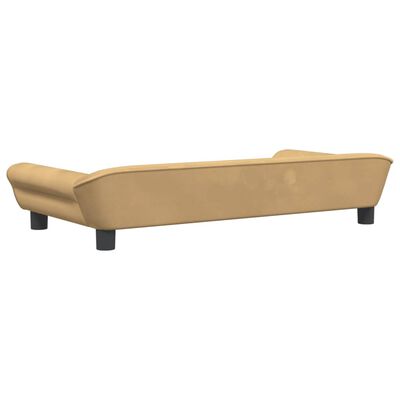 vidaXL Sofa dla dzieci, brązowa, 100x50x26 cm, aksamit