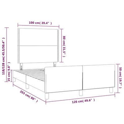 vidaXL Rama łóżka bez materaca, ciemnozielone, 120x200 cm, aksamitne