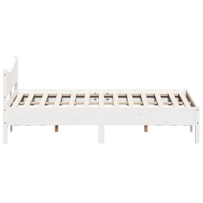 vidaXL Rama łóżka, biała, 120x190 cm, lite drewno sosnowe