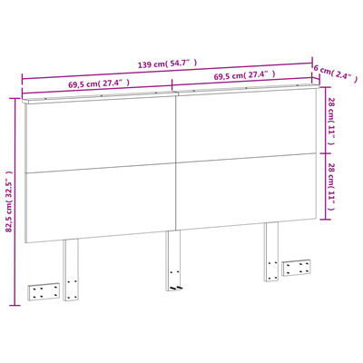 vidaXL Wezgłowie do łóżka, woskowy brąz, 135 cm, lite drewno sosnowe