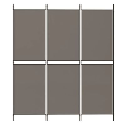 vidaXL Parawan 3-panelowy, antracytowy, 150x220 cm, tkanina