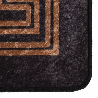 vidaXL Dywan z możliwością prania, czarno-złoty, 150x230 cm