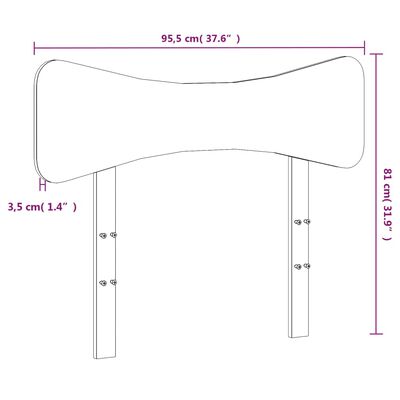 vidaXL Wezgłowie łóżka, woskowy brąz, 90 cm, lite drewno sosnowe