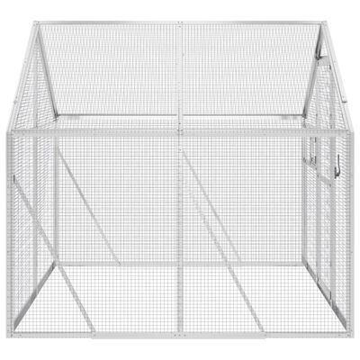 vidaXL Woliera, srebrna, 1,79x2x1,85 m, aluminium