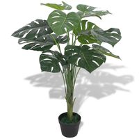 vidaXL Sztuczna roślina monstera z doniczką, 70 cm, kolor zielony