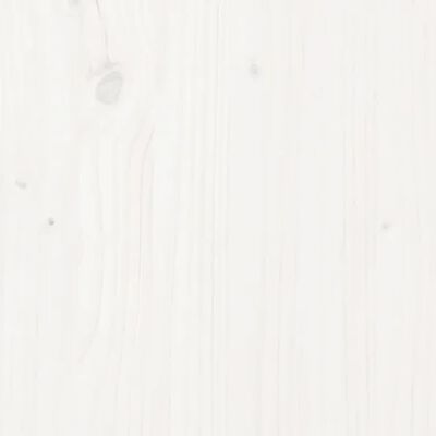 vidaXL Donica ogrodowa z płotkiem, biała, 30x30x30 cm, drewno sosnowe
