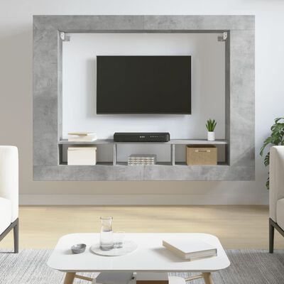 vidaXL Szafka pod TV, szarość betonu, 152x22x113 cm