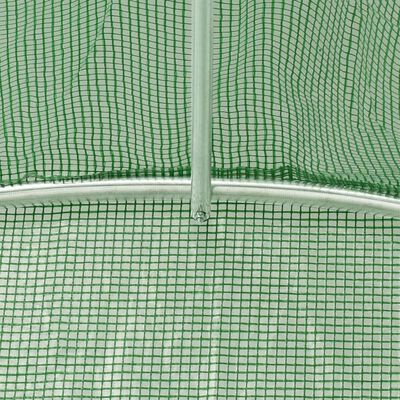 vidaXL Szklarnia ze stalową ramą, zielona, 20 m², 10x2x2 m