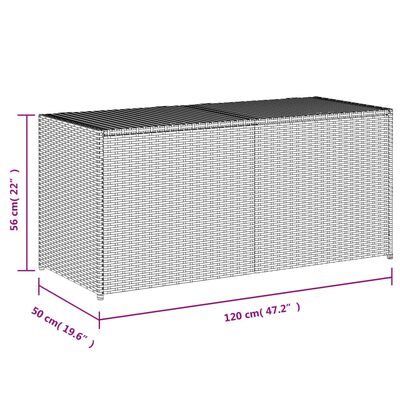 vidaXL Skrzynia ogrodowa, czarna, 283L, polirattan