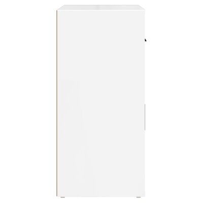 vidaXL Szafka, biała z połyskiem, 80x33x70 cm, materiał drewnopochodny