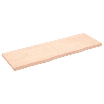 vidaXL Blat stołu, 180x60x(2-6) cm, surowe lite drewno dębowe