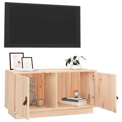 vidaXL Szafka pod TV, 80x34x40 cm, lite drewno sosnowe