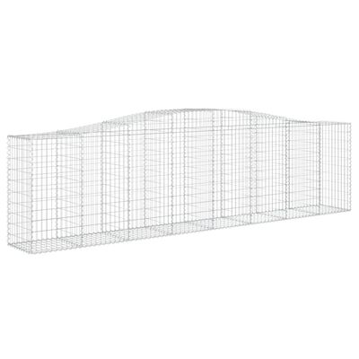 vidaXL Kosze gabionowe, 2 szt, 400x50x100/120 cm, galwanizowane żelazo