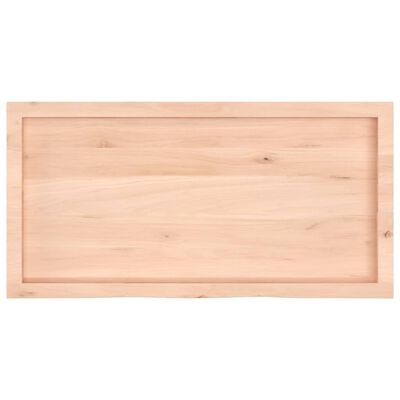 vidaXL Blat stołu, 100x50x(2-6) cm, surowe lite drewno dębowe