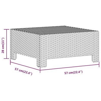 vidaXL 9-cz. zestaw wypoczynkowy do ogrodu, poduszki, rattan PE, szary