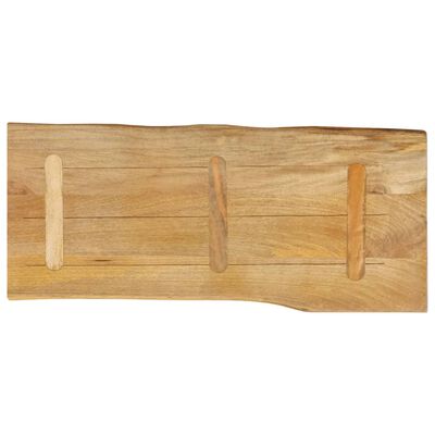 vidaXL Blat stołu, 100x40x3,8 cm, naturalna krawędź, lite drewno mango