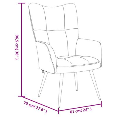 vidaXL Fotel, czarny, obity aksamitem