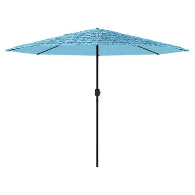 vidaXL Parasol ogrodowy na stalowym słupku, niebieski, 388x388x248 cm