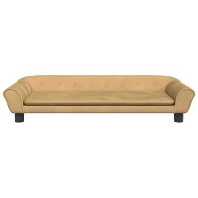 vidaXL Sofa dla dzieci, brązowa, 100x50x26 cm, aksamit