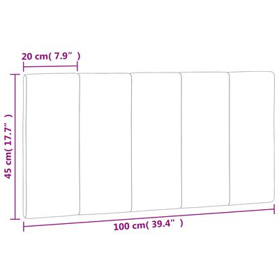 vidaXL Poduszka na wezgłowie, ciemnoszara, 100 cm, aksamitna