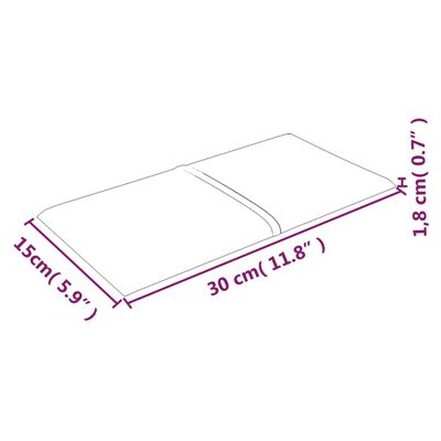 vidaXL Panele ścienne, 12 szt, ciemnoszare, 30x15 cm, tkanina, 0,54 m²