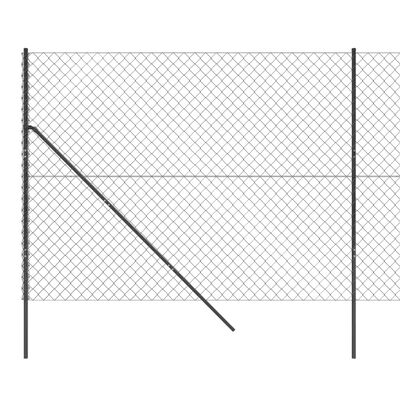 vidaXL Ogrodzenie z siatki, antracytowe, 1,8x10 m