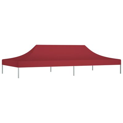 vidaXL Dach do namiotu imprezowego, 6 x 3 m, burgund, 270 g/m²