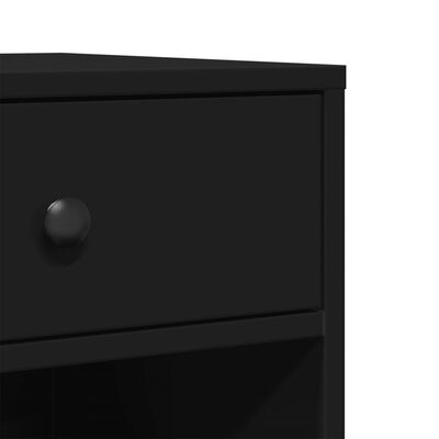vidaXL Szafka pod drukarkę, z kółkami, czarna, 60x40x68,5 cm