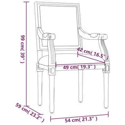 vidaXL Fotel, jasnoszary, 54x59x99 cm, obity aksamitem