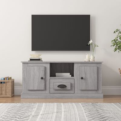 vidaXL Szafka pod TV, szary dąb sonoma, 100x35,5x45 cm