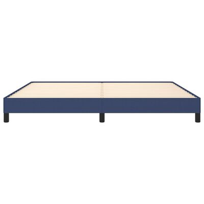vidaXL Rama łóżka, niebieska, 200x200 cm, obita tkaniną