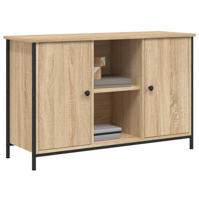 vidaXL Szafka pod TV, dąb sonoma, 100x35x65 cm materiał drewnopochodny