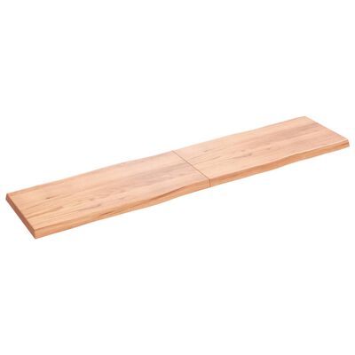 vidaXL Blat, jasnobrązowy 220x50x(2-6) cm drewno z naturalną krawędzią