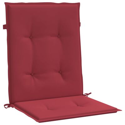 vidaXL Poduszki na krzesła ogrodowe 2 szt., winna czerwień 100x50x3 cm