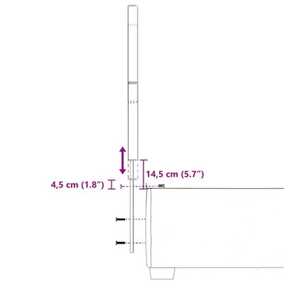 vidaXL Łóżko kontynentalne z materacem, taupe, tkanina, 100x200 cm