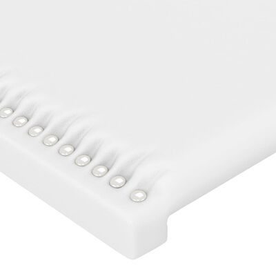 vidaXL Zagłówek do łóżka, biały, 100x5x78/88 cm, sztuczna skóra