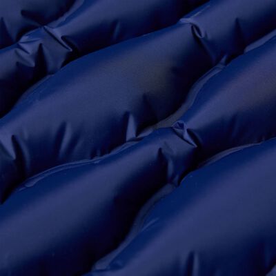 vidaXL Materac samopompujący z poduszką, 1-osobowy, niebieski