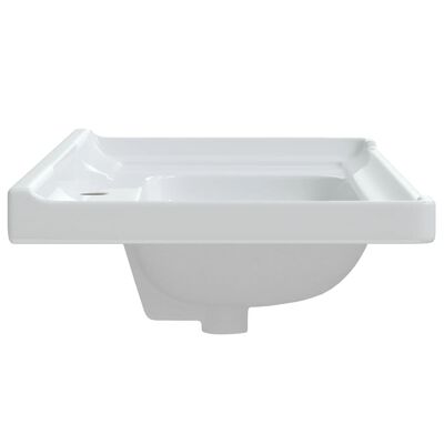 vidaXL Umywalka, biała, 100x48x23 cm, prostokątna, ceramiczna