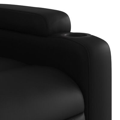 vidaXL Rozkładany fotel pionizujący, elektryczny, czarny, ekoskóra