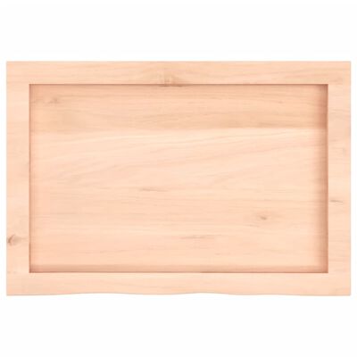 vidaXL Blat stołu, 60x40x(2-4) cm, surowe lite drewno dębowe