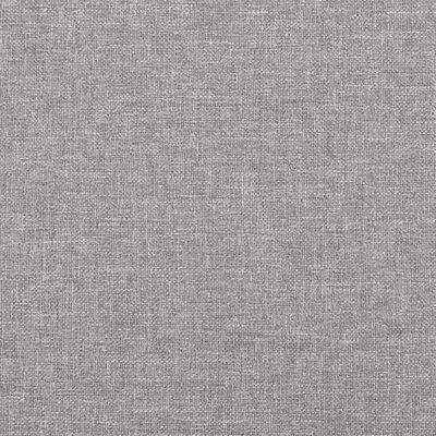 vidaXL Łóżko kontynentalne z materacem, jasnoszare, tkanina, 180x200cm