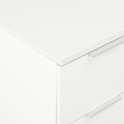 vidaXL Komoda, biała z połyskiem 60x35x80 cm, materiał drewnopochodny
