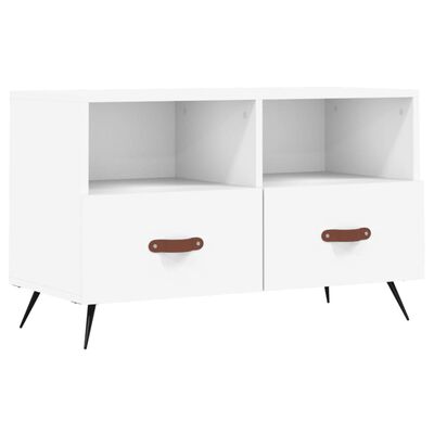 vidaXL Szafka pod TV, biała, 80x36x50 cm, materiał drewnopochodny