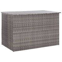 vidaXL Skrzynia ogrodowa, szara, 150 x 100 x 100 cm, rattan PE